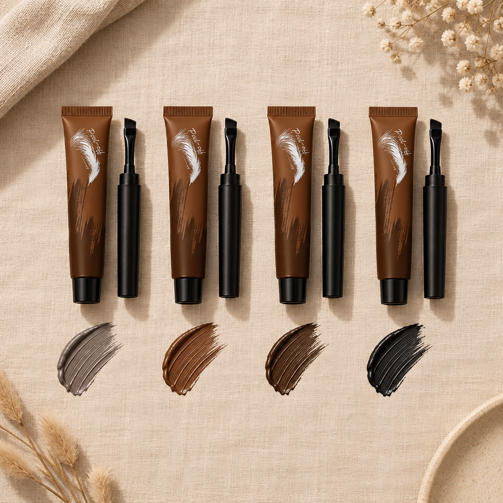 Odstíny BrowTint na nehtích – šedá, hnědá, čokoládová, černá