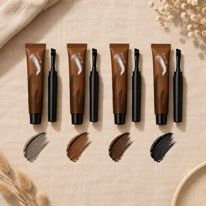 Odstíny BrowTint na nehtích – šedá, hnědá, čokoládová, černá